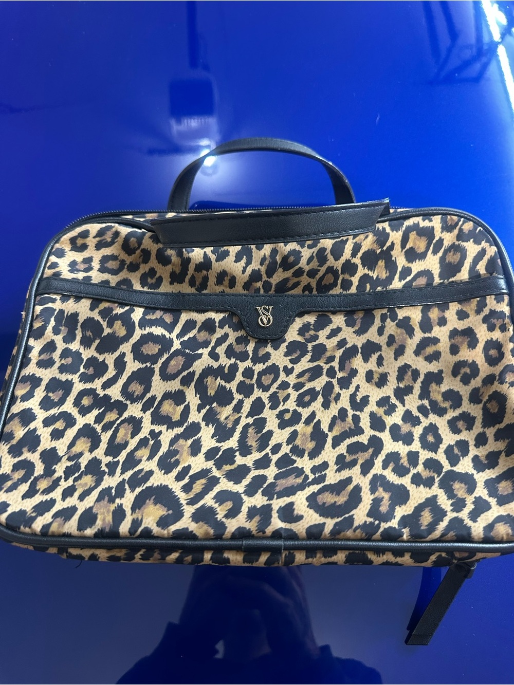 Victoria's Secret Leopard Print Laptop Bag - Black Trim
